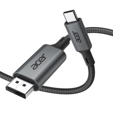 에이서 4K 60Hz USB C타입 to DP 고속충전케이블 21.6Gbps, 2m, 1개