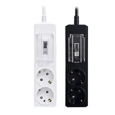 국산 에어컨 건조기 대형가전 3800W 배선 차단기 2구 고용량 멀티탭, 1개, 블랙, 5m