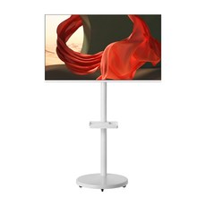 [26년 7월 신제품] 1등급 아바 109cm (43인치) 구글5.0 스마트 QLED TV 이동식 무빙메이트 삼탠바이미 4K UHD 화이트에디션 중소바이미, 고객직접설치, 이동형 스탠드, 아바/무빙메이트(43), 109cm(43인치)