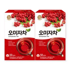 우리차 오미자차 50Tx2개+ 딸기 허니히비스커 40T, 17g, 2개, 50개입