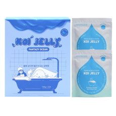 젤리 입욕제 슬라임 목욕놀이 커플 입욕젤 호캉스-코이젤리 1BOX ( ), 판타지오션(블루), 200g, 1개