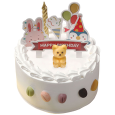 메이드케이크 생일 케이크 만들기 세트 미니 (출고일 지정시 배송메모에 연락처 기재 필수!!), 1세트, 생일 케이크만들기 미니초코데코, 바닐라시트, 210g