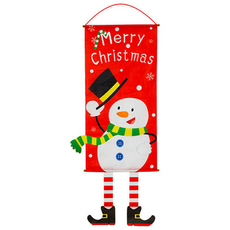 크리스마스 가랜드 벽걸이 가랜드 눈사람 꾸미기, 1개
