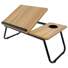 디알엠 좌식테이블 접이식테이블 침대 책상 미니 태블릿 노트북 베드트레이, 베드테이블 DBT-02 내추럴우드