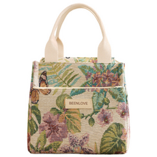 별의 바다 핸드백 휴대용 보냉도시락가방 소형/대형, 1개, 하얀색