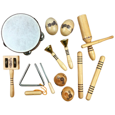 므몽 베이직 원목리듬악기세트 8종 세트, 1개