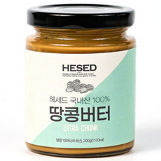헤세드 국내산 % 땅콩버터 EXTRA CHUNK, 01)스무스, 200g, 1개
