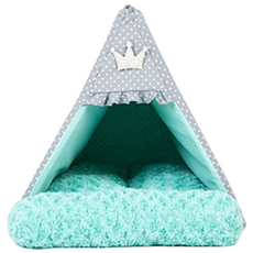 딩동펫 반려동물 티피하우스, 도트 민트, 1개