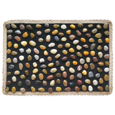 로인코 자갈 발 지압판 지압기 매트 40*60cm, 1개, 혼합색상