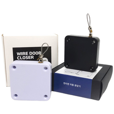 홈데코레 장력 1200G 도어와이어클로저 자동문닫힘 부착스티커추가증정, 블랙(부착스티커추가증정), 1개