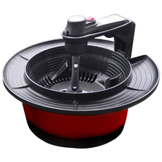 램프쿡 자동회전냄비 직화365 직화구이기 레드, 1개, 36cm