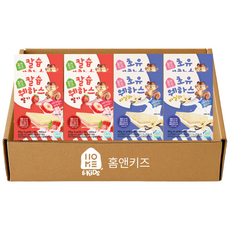 [홈앤키즈] 칼슘 웨하스 2종 혼합, 2세트, 168g, 딸기맛 2개+바나나맛 2개