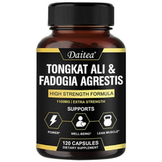 Fadogia Agrestis 600mg 및 Tongkat Ali 500mg 보충제는 신체 활동을 지원하고 잠재력을 발휘하며 전반적인 건강을 향상시킵니다., 120캡슐, 1개, 120정