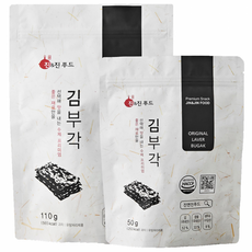 진앤진푸드 담백하고 고소한 일품 수제 찹쌀 김부각 아이들 간식 맥주 안주 회사 간식, 50g, 6개
