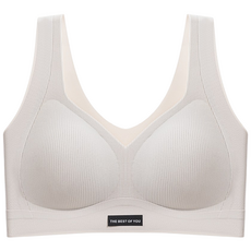 여성용 처짐방지 가슴작아보이는 노와이어 브라 하이서포트 심리스 브래지어