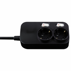 대성 플러스탭 블랙 개별스위치 2구 멀티탭 16A 250V, 4m, 1개