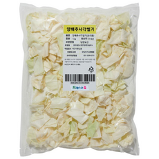 프레스코G 국내산 양배추 사각썰기(요리용) 1kg, 1개