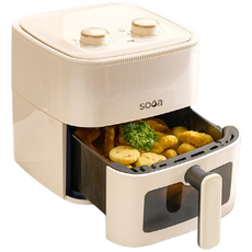 [Sooa] 수아 요리과정이 한눈에 보이는 5L 대용량 에어프라이어 SN-M120F, 단품, 단품