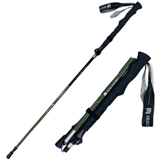 힐커버리 카본 하이브리드 등산스틱 접이식, 카키, 1세트