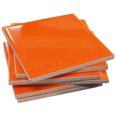 중앙데코 수입타일, 005.레인보우수입타일 주황 유광 100mm, 1개