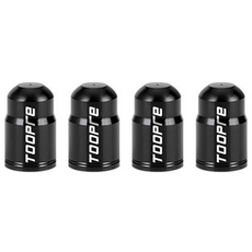 원폴뎀 자동차 오토바이 자전거 타이어 알루미늄 슈레더 밸브캡, 4개, 블랙