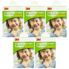 3M 쓰리엠 테가덤 아이패치 (20매입) [5개] 유아 어린이 사시 약시 안대스티커, 20개입, 5개