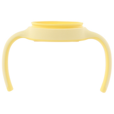 DOUBLEHEART Soft Touch Breastfeeding 奶瓶握把, 黃色, 240ml, 1個