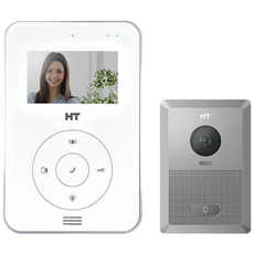 현대통신 디지털방식 비디오폰 월패드 인터폰 HAS-R1041B 화이트/HDS-R100 초인종 세트