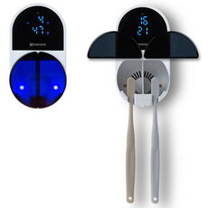 원프라임 2인용 칫솔 살균기 OP-703 비틀 빅팬 건조 드라이 UV-C살균 무선 벽걸이