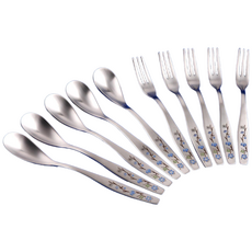 국산 스텐레스 304 과일 포크 티스푼 10P 소포크 ( 티스푼5P + 과일포크5P), 1개