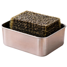 1+1 라라 김 보관통 다용도 반찬통 밀폐용기 스테인레스, 2개