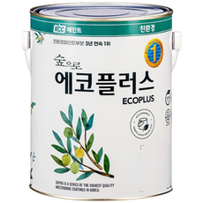 KCC페인트 숲으로 에코플러스 K 백색 3.78L 친환경 실내 인테리어 수성페인트, 1개