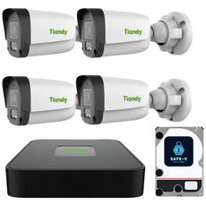 티앤디 IP CCTV 4채널(1TB)CCTV 자가설치 실내 실외 매장 사무실카메라, 녹화기+실외4+HDD1TB+20M케이블4