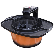 램프쿡 자동회전냄비 직화365 직화구이기 오렌지, 1개, 41cm