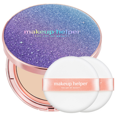 Makeup Helper Art Pact Original Profinish 極光月光 23g + 獨家粉撲套裝, 23 Natural Beige, 1組