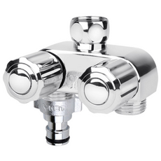 세탁기 연결 수도꼭지 두갈래 양갈래 커플링 분배기 수도꼭지 (옵션선택), 1개