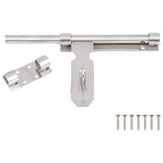 不鏽鋼門閂鎖 左右通用 240mm, 1個, 銀色