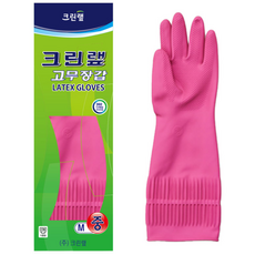 크린랲 고무장갑, 핑크, 중(M), 5개