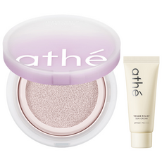 아떼 비건 릴리프 라이팅 톤업 선 쿠션 미스티 퍼플 + 선크림 20ml, 1개