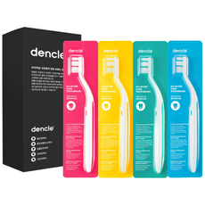 덴클 치간케어칫솔 미세모 3단분리 기능성칫솔, 1세트, 4개입
