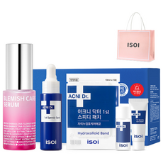 ISOI 伊所愛 護理精華液 15ml + 舒緩護理精華液 20ml + 化妝水 8ml + 凝膠面霜 7ml + 面膜 2片 + 購物袋組, 1組