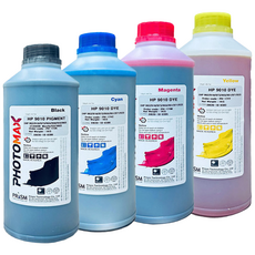 HP OFFICEJET PRO HP7720 HP7740 HP8022 HP8210 HP8600 HP8610 HP8710 HP9010 HP9720 무한 잉크 리필, 1세트, 검정+파랑+빨강+노랑 4색(1리터)+공병4개증정