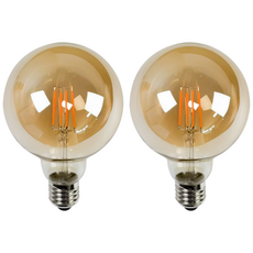 YKLED 앤틱램프 G95 LED 에디슨전구 카페조명 볼전구 KS인증 필라멘트 감성전구, 전구색, 2개