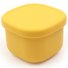 2deco 矽膠食品保鮮盒, 黃色, 220ml, 1入