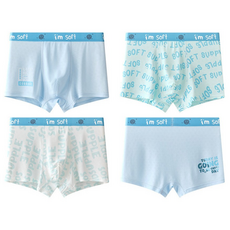 블리스8 부드러운 주니어 남아용 남학생 빅사이즈 사각 드로즈 팬티 4종세트