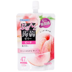 오리히로 푸룬또 곤약젤리 복숭아맛, 130g, 8개