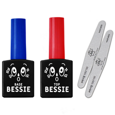 Vessi Base Gel + Top Gel + Zebra File 2p 套裝, 底膠、頂膠、斑馬銼 (100/150), 1套