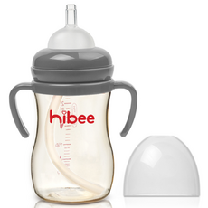 hibee 學習吸管杯 第1階段, 灰色, 1個