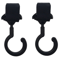 嬰兒車多功能掛鉤, 黑色, 2入
