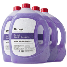 닥터데이즈 퍼펙트 세탁세제 라벤더 실내건조, 4개, 2.5L